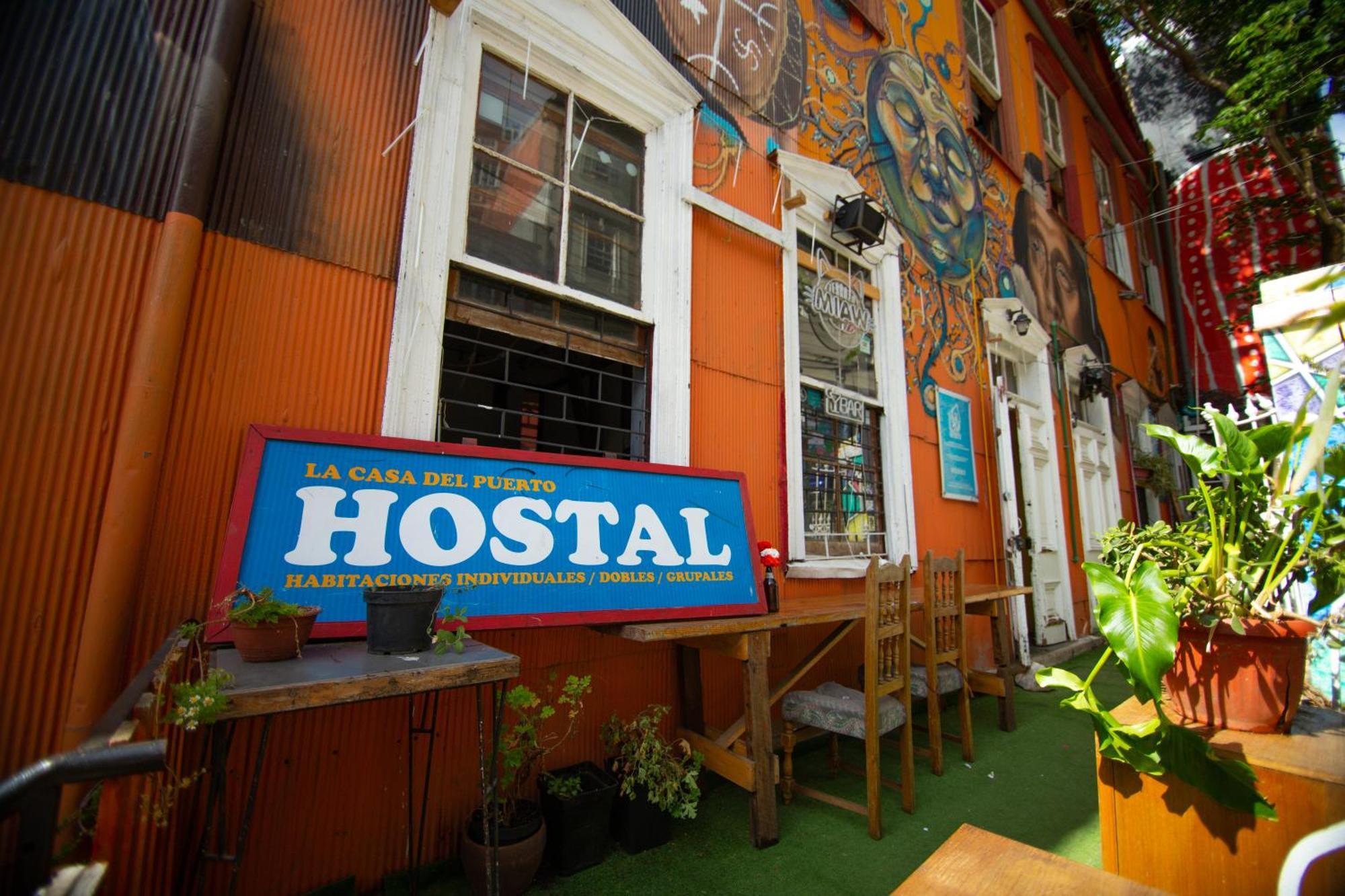 La Casa Del Puerto, Hostal Cultural, Cerro Alegre Valparaíso Exteriör bild